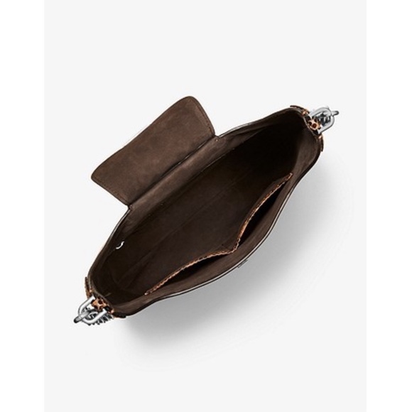 MICHAEL KORS COLLECTION 🌸Bancroft Oversized Calf Leather Python Shoulder Bag - Picture 2 of 14